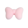 Ciondolo a fiocco rosa floccato con texture morbida per gioielli fai da te e catene - Fiocco / Rosa Chiaro