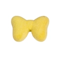 Perlina a fiocco floccata gialla con foro centrale per gioielli fai-da-te e ciondoli - Fiocco / Giallo