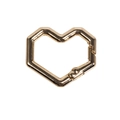 Polierter goldener herzförmiger Federclip für Schlüsselanhänger und DIY-Zubehör - KC Gold