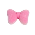 Perla fiocco in velluto rosa floccato per catene di telefoni e borse fai-da-te - Fiocco / Rosa Rossa