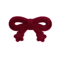 Nœud en velours floqué bordeaux pour la création de bijoux DIY et porte-clés - Nœud / Rouge Ankara