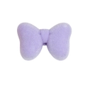 Ciondolo a fiocco floccato viola chiaro per portachiavi fai da te e accessori per borse - Fiocco / Viola