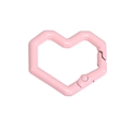 Rosafarbener herzförmiger Karabiner aus Legierung mit mattem Finish für DIY-Anhänger - Hellrosa