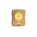 Brown lucky bag resin charm with yellow fruit decoration for DIY craft and accessories - Square Candy / Fruit - Light Coffee