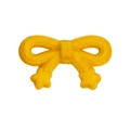 Nœud floqué jaune avec breloque étoile pour porte-clés DIY et chaînes de téléphone - Nœud / Jaune
