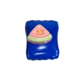 DIY acrylic square beads featuring a 3D watermelon design in dark blue and pink - Square Candy / Fruit - Royal Blue