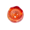 Cuenta de pétalo de lirio de los valles en acrílico naranja translúcido para joyería DIY - 10 Piezas/Paquete / Rojo