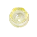Cuenta de pétalo de lirio de los valles en acrílico amarillo pálido con agujero central - 10 Piezas/Paquete / Amarillo