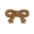 Nœud floqué marron avec bords ondulés pour porte-clés DIY et création de bijoux - Nœud / Café Clair