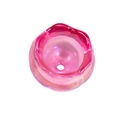 Cuentas de pétalos de lirio de los valles en acrílico rosa translúcido para ramos de flores - 10 Piezas/Paquete / Rosa rojo