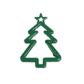 Forest green Christmas tree shaped alloy spring snap hook with a glossy finish - Plain Green