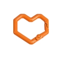 Herzförmiger Federkarabiner in Orange aus Legierung für DIY-Schlüsselanhänger und Taschen - Orange