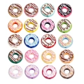 Set of 20 colorful acrylic doughnut charm beads for DIY jewelry making and crafts - Donut / 10 Pieces Pack / Random Color