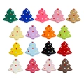 Perles sapin de Noël en acrylique coloré en dix-sept couleurs pour bijoux artisanaux - Noël arbre / Couleur Aléatoire