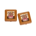 Brown glitter resin square bear charm beads for DIY phone chains and keychains - Light Coffee