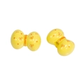Perline a fiocco in acrilico giallo con pois arancioni per gioielli fai-da-te - 8 Fori per Corda / Giallo