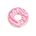 Pink acrylic donut bead with frosting and sprinkles for DIY jewelry and phone charms - Donut / 10 Pieces Pack / Light Pink