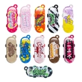 Colorful acrylic finger skateboard charm in various graffiti designs for keychains - Skateboard / Random Color