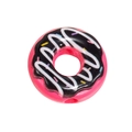 Pink and black acrylic doughnut bead with colorful sprinkles for DIY jewelry making - Donut / 10 Pieces Pack / Rose Red