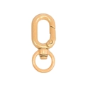 Chiusura a molla ovale con anello girevole in oro chiaro per portachiavi fai da te - Luccichio delicato / Arancione