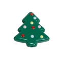 Perle sapin de Noël en acrylique vert foncé avec points colorés pour bijoux DIY - Noël arbre / Vert Foncé