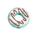 Mint green acrylic donut bead with colorful sprinkles for DIY jewelry and keychains - Donut / 10 Pieces Pack / Milky Green