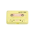 Cuenta de cassette retro amarilla con texto HITS 90s para llaveros artesanales - Cinta de Casete / Amarillo Pálido