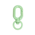 Light green glitter finish metal lobster clasp with 360-degree rotating swivel ring - Fine Shimmer / Green