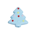 Perle d'arbre de Noël bleu clair avec pois colorés pour projets de bricolage DIY - Noël arbre / Rose bonbon