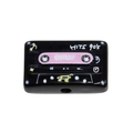 Cuenta de acrílico estilo casete retro con estampado HITS 90's en negro y rosa - Cinta de Casete / Negro