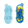 Graffiti style mini skateboard pendant set in light blue and dark blue for DIY crafts - Skateboard / Blue