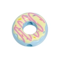 Blue acrylic doughnut bead with yellow frosting and sprinkles for DIY crafts - Donut / 10 Pieces Pack / Light Blue