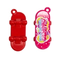 Colorful acrylic skateboard charms in red and graffiti pink for keychains - Skateboard / Rose Red