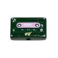 Cuenta de cassette de acrílico verde estilo años 90 para llaveros artesanales - Cinta de Casete / Verde Oscuro