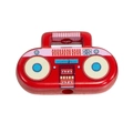 Cuenta de acrílico con forma de radio roja con orificio para llaveros personalizados - Accesorio de Radio Inflable / Rojo