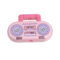 Cuenta de radio rosa en acrílico con estampado de margarita para joyería de bricolaje - Accesorio de Radio Inflable / Rosa