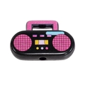 Colgante de radio retro para joyas DIY con cuerpo negro y detalles coloridos - Accesorio de Radio Inflable / Negro