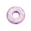 Pastel purple acrylic donut bead with pink icing and colorful sprinkles for DIY crafts - Donut / 10 Pieces Pack / Purple