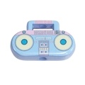 Cuenta de radio retro en acrílico azul y rosa para joyas DIY y llaveros - Accesorio de Radio Inflable / Azul