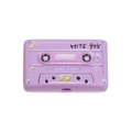 Cuenta de cassette retro en acrílico púrpura con texto HITS 90'S para joyería DIY - Cinta de Casete / Púrpura