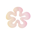 Mattierte Acryl-Blumenperle mit rosa-gelbem Farbverlauf für DIY-Schmuckherstellung - Blumenmädchen / Mattiert Gelb und Rosa
