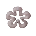 Perla a fiore a cinque petali in acrilico viola grigio opaco per gioielli fai-da-te - Ragazza Fiore / Grigio Chiaro Opaco