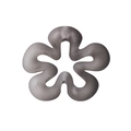 Perline a fiore in acrilico grigio opaco per gioielli fai-da-te e catene per cellulari - Ragazza Fiore / Grigio Scuro Opaco