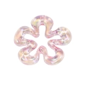 Perlina a fiore in acrilico rosa cangiante con lucentezza perlata per gioielli - Ragazza Fiore / Trasparente-Rosa