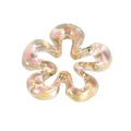 Perle a fiore in acrilico champagne iridescente con finitura AB per gioielli fai da te - Ragazza Fiore / Arancione Trasparente