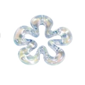 Perlina a fiore in acrilico iridescente per gioielli fai da te e accessori - Ragazza Fiore / Trasparente - Blu