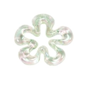 Accessorio a fiore cangiante con cinque petali in una finitura sfumata traslucida - Ragazza Fiore / Trasparente - Verde