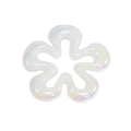 Perline a fiore in acrilico bianco iridescente per gioielli fai-da-te e accessori - Ragazza Fiore / Bianco Perlato