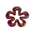 Perla a fiore in acrilico iridescente viola metallizzato per gioielli fai da te - Ragazza Fiore / Rosso Perlato