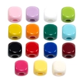 Colorful acrylic square beads set with large holes for DIY jewelry and keychains - Square Dice Bead / Random Color